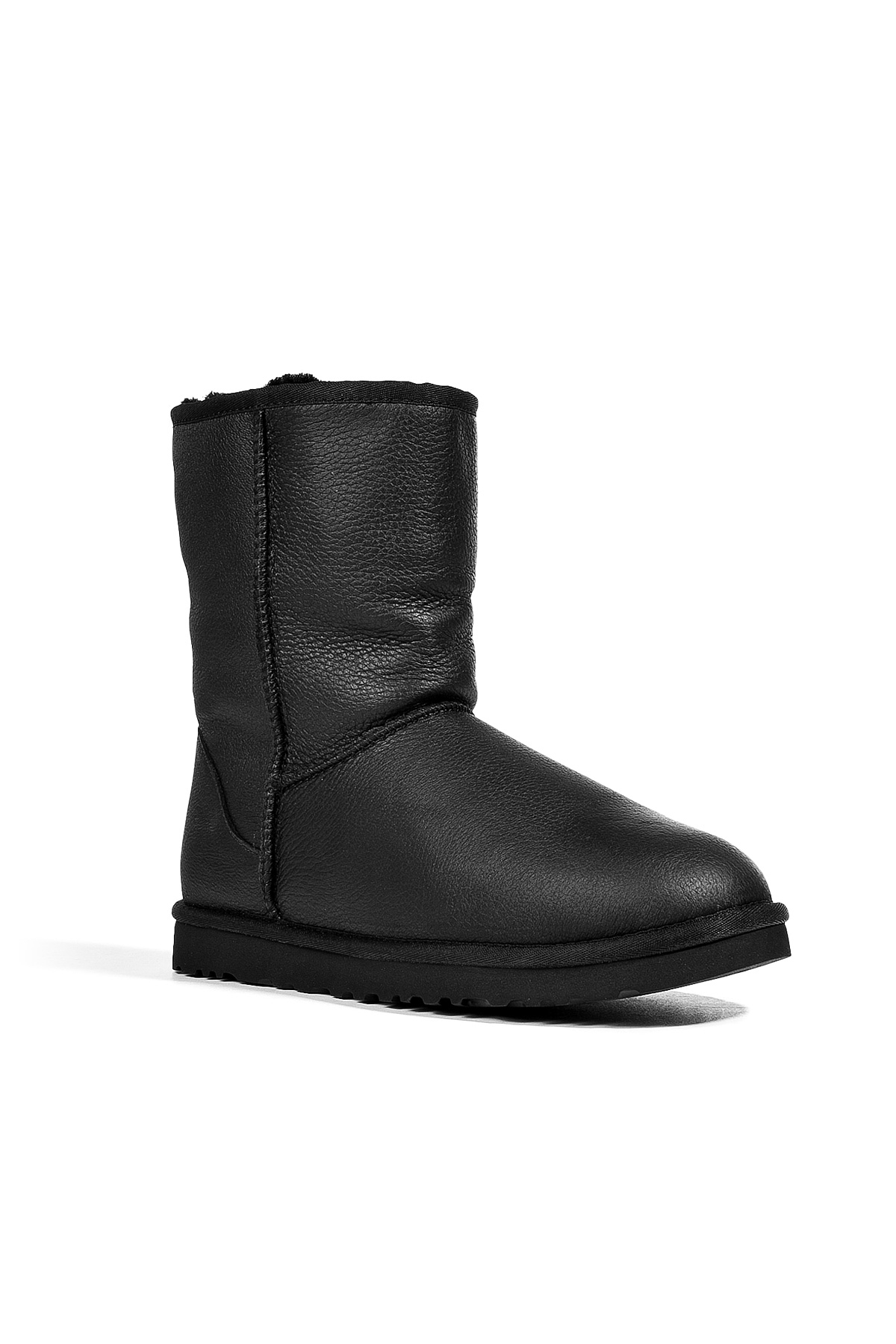 Ugg Leather Classic Short Boots in Black in Black for Men | Lyst