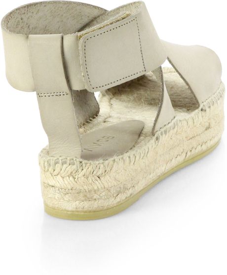 Vince Elise Leather Espadrille Sandals in Beige (LUGGAGE) | Lyst