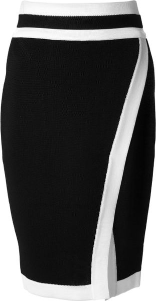 Balmain Pencil Skirt In Black Lyst 