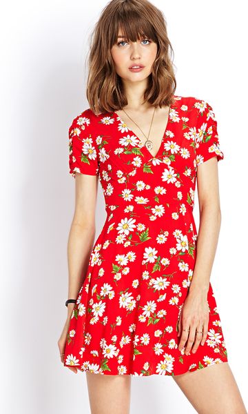 Forever 21 Retro Daisy Dress in Floral (REDIVORY) | Lyst