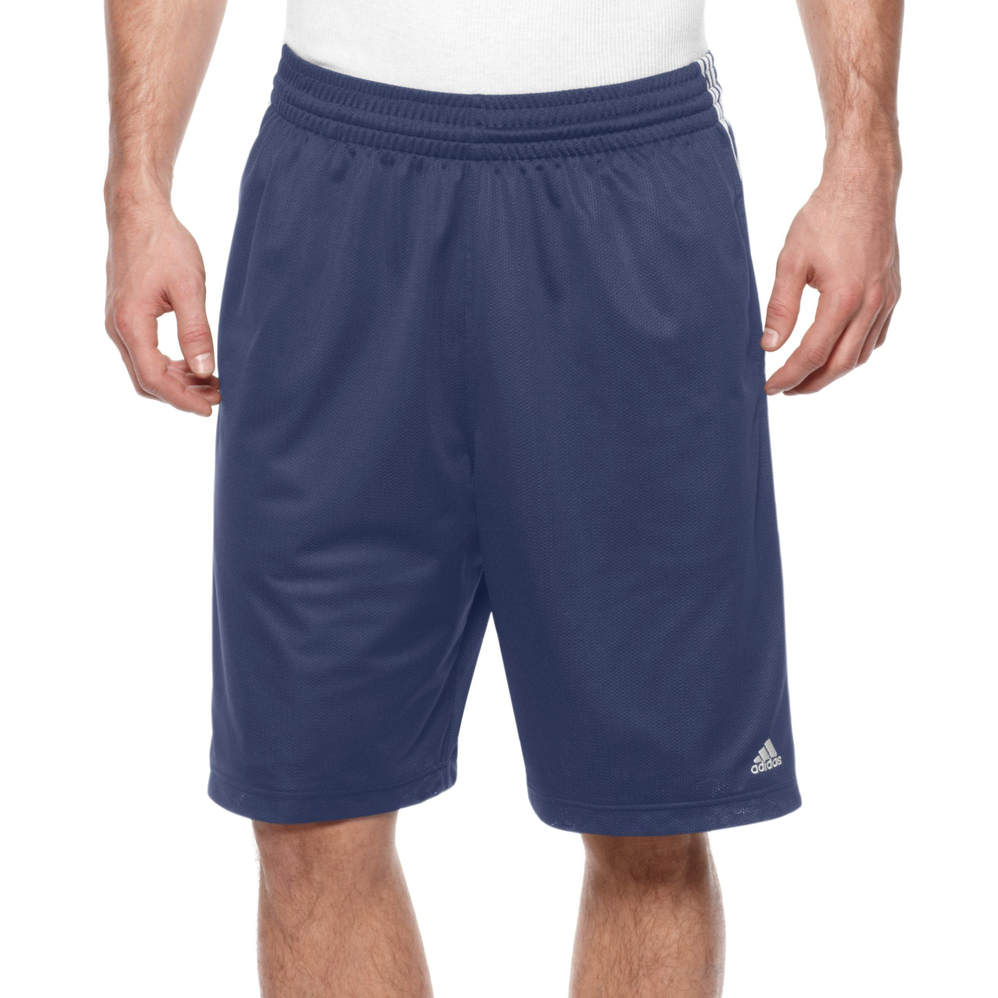 Adidas Triple Up Mesh Basketball Shorts In White For Men Dark Navywhite Lyst 1944