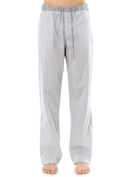 Hanro Pure Cotton Lounge Pants In Gray For Men White Lyst