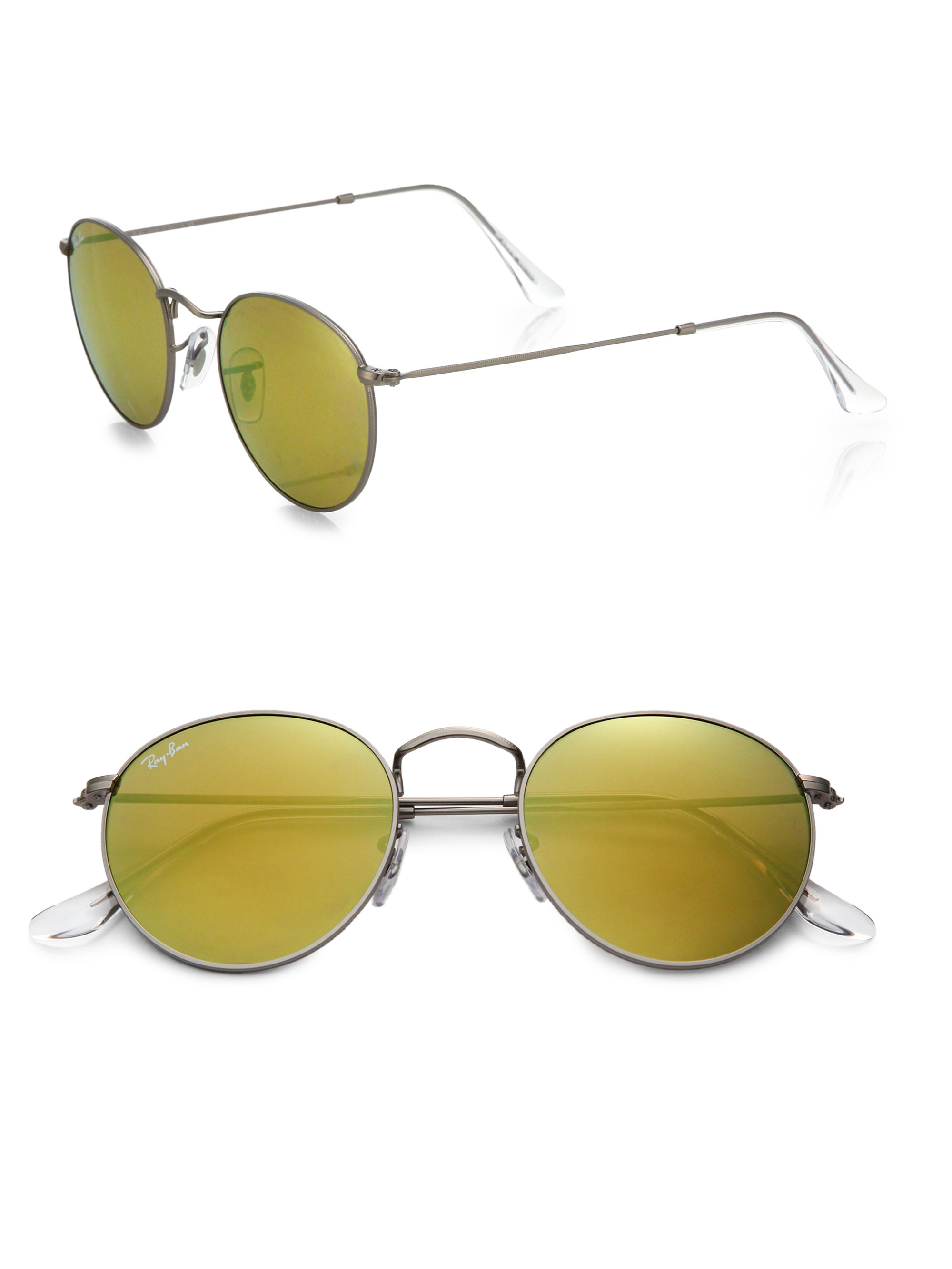 Ray Ban Legends Round Metal Sunglasses In Gold Lyst 