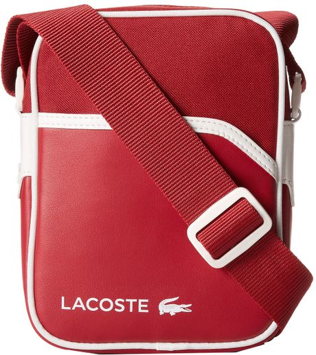 lacoste vertical camera bag