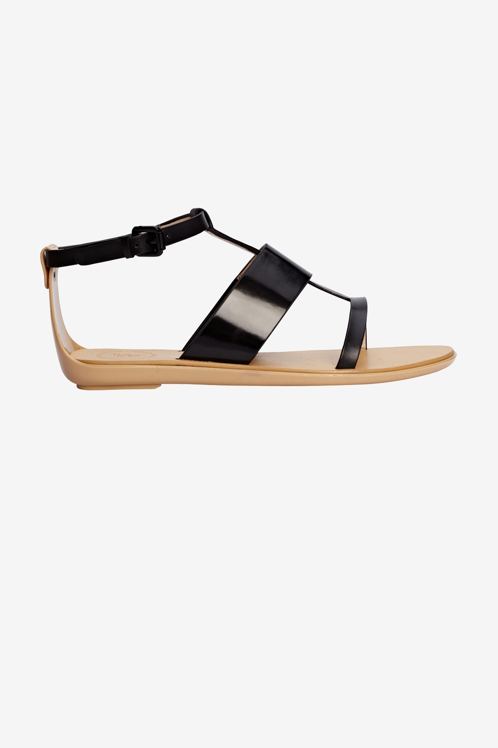 French Connection Tamara Leather Sandals in Black