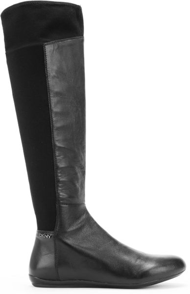 tall leather flat boots