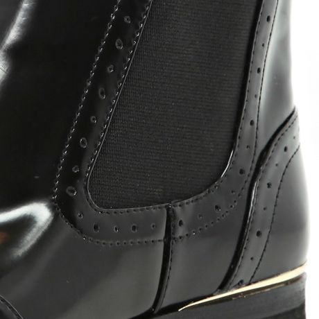 river island chunky chelsea boot in black