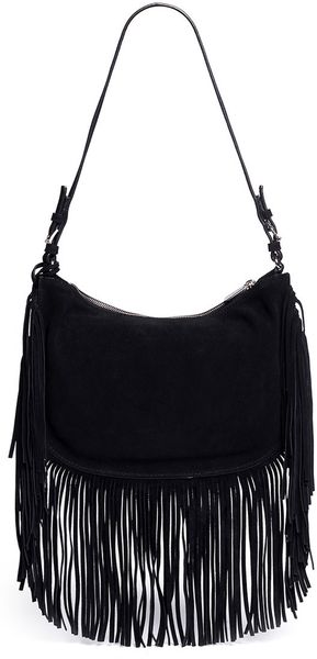michael kors suede fringe purse
