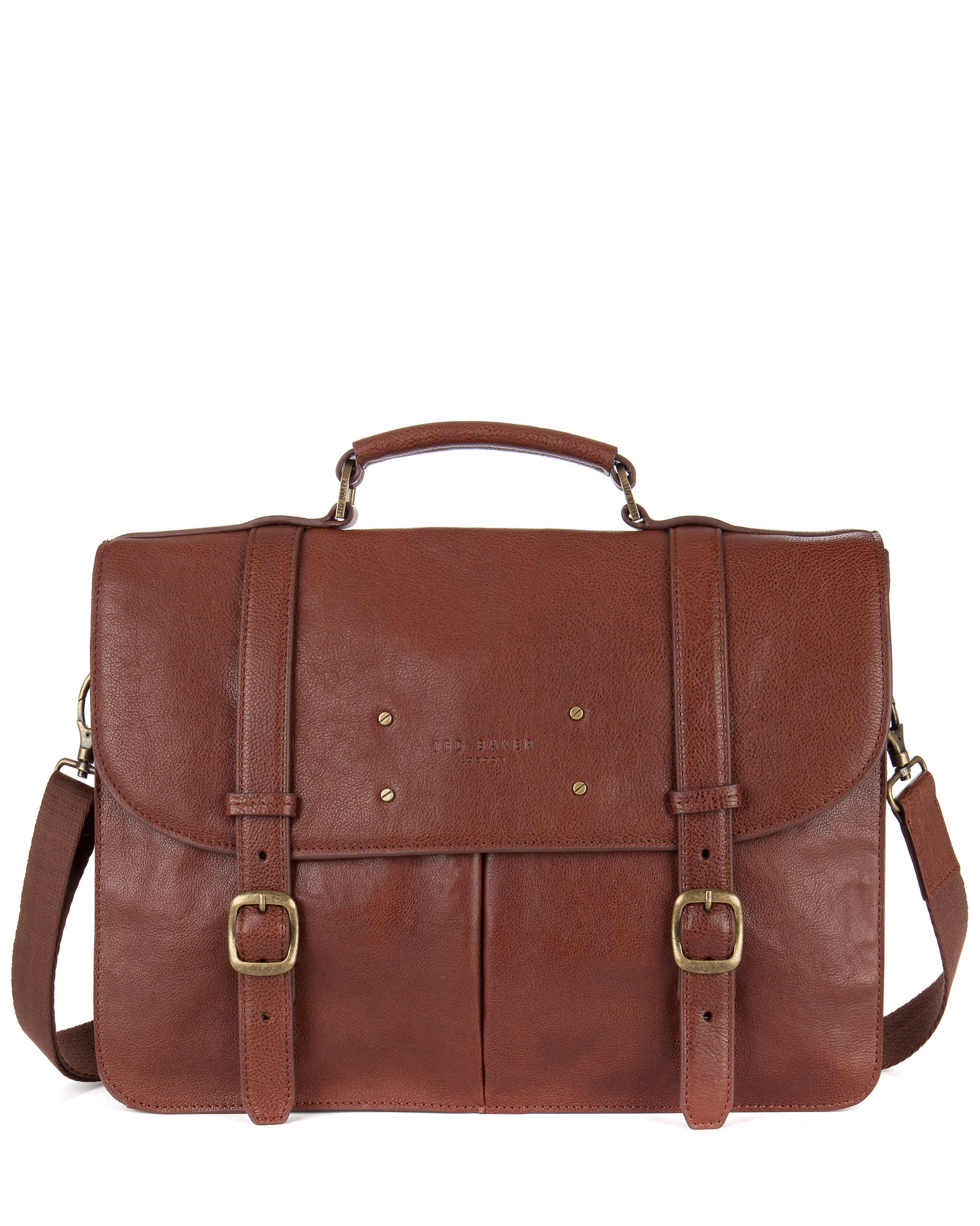 Ted Baker Leather Briefcase in Brown for Men (Tan) Lyst