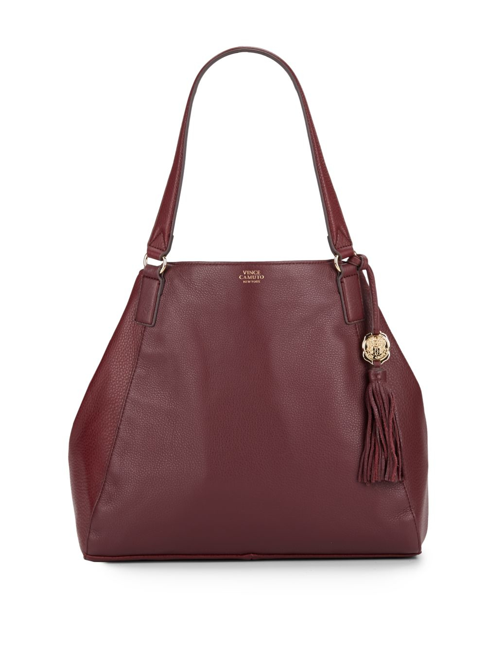 Lyst Vince Camuto Alesi Leather Tote In Red