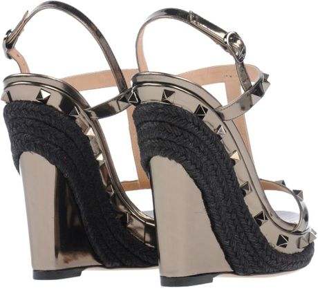 valentino gold espadrilles