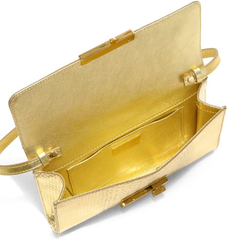 gold statement clutch