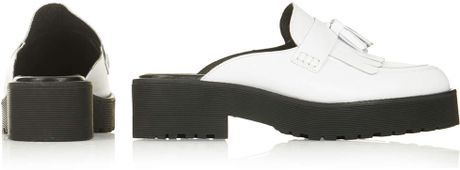 white mule loafers