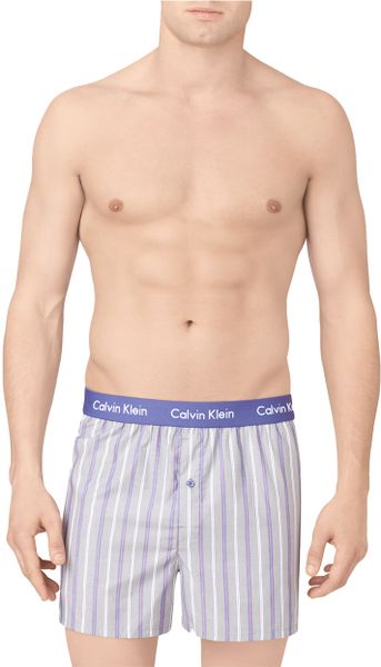 Calvin Klein Slim Fit Boxer Shorts In Blue For Men Field Lyst 3220