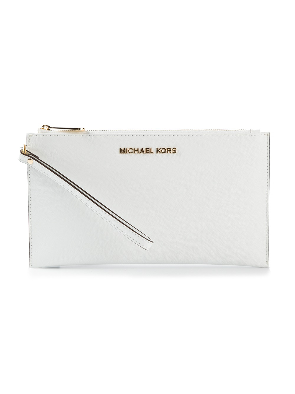 Michael Michael Kors Zip Clutch in White