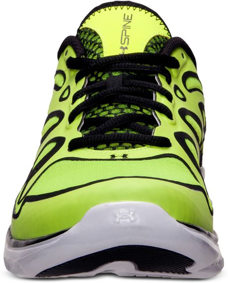 under armour yellow and black shoes