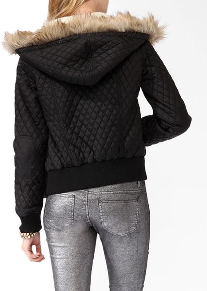 black puffer coat forever 21
