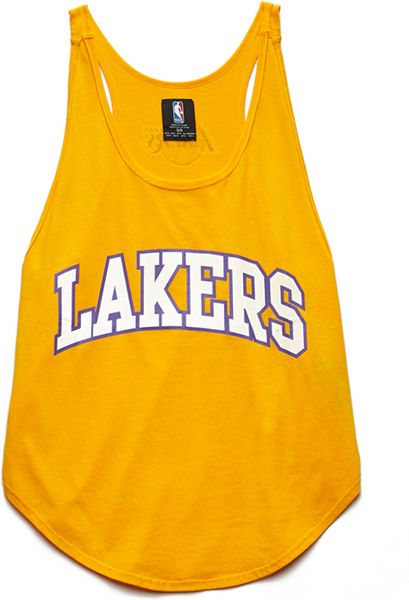 Forever 21 Los Angeles Lakers Tank in Yellow (Goldwhite) | Lyst