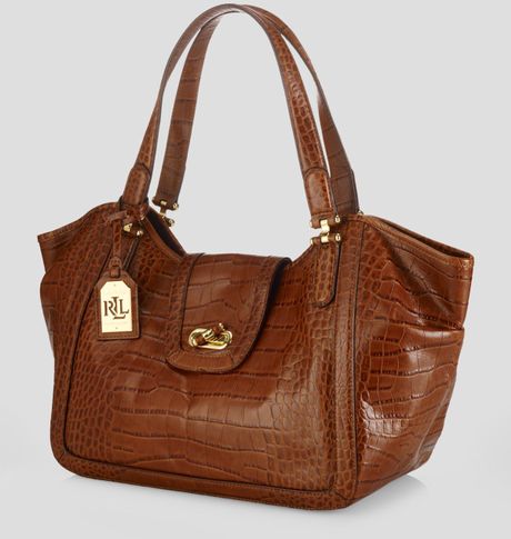 ralph lauren croc tote