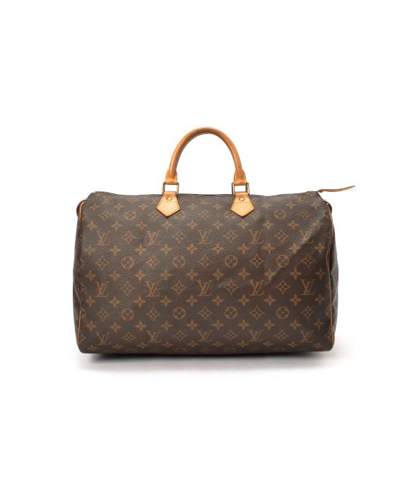 Louis Vuitton Preowned Brown Monogram Canvas Speedy 40 Bag in Brown | Lyst