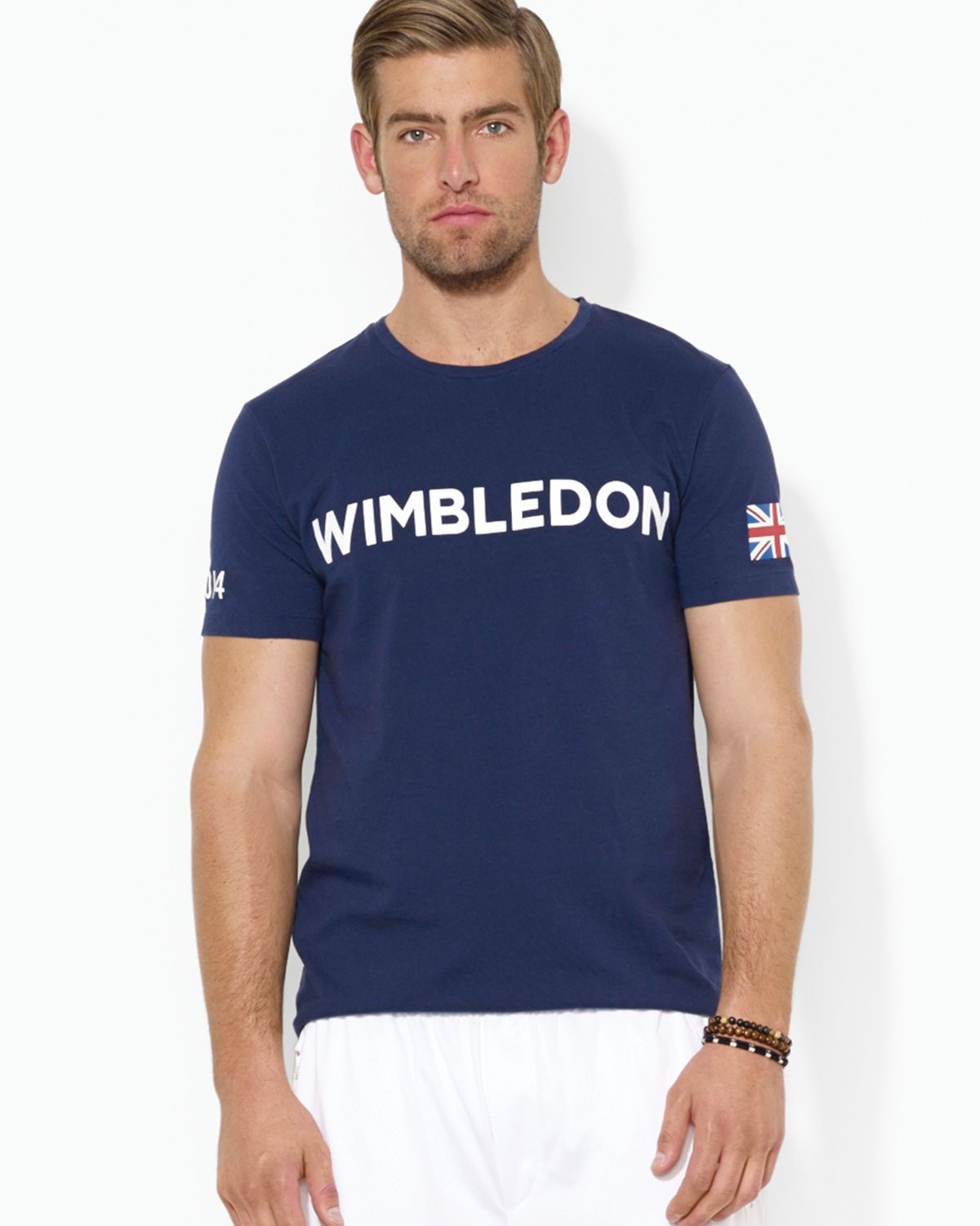 Ralph Lauren Polo Wimbledon Customfit Crewneck Tshirt in Blue for Men