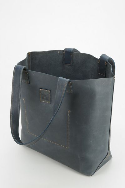 Frye Stitch Leather Tote Bag in Blue | Lyst