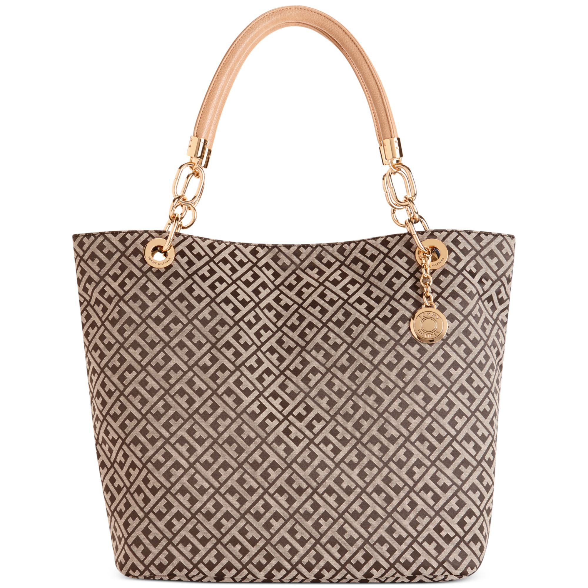 Tommy Hilfiger Th Signature Jacquard Large Reversible Tote in Blue