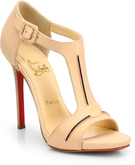 louboutin beige sandals