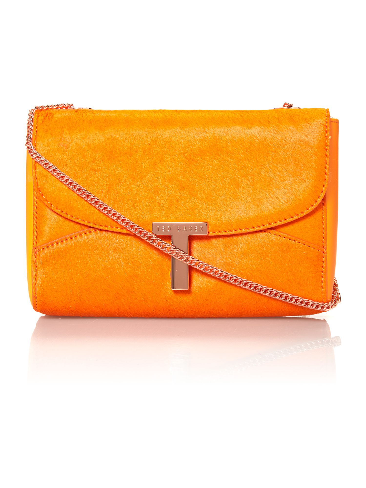 Ted Baker Orange Small Pony Chain Cross Body Bag in Orange Lyst