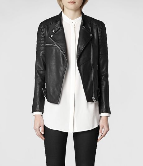 Belvedere Leather Jacket, Women, Leather, AllSaints Spitalfields