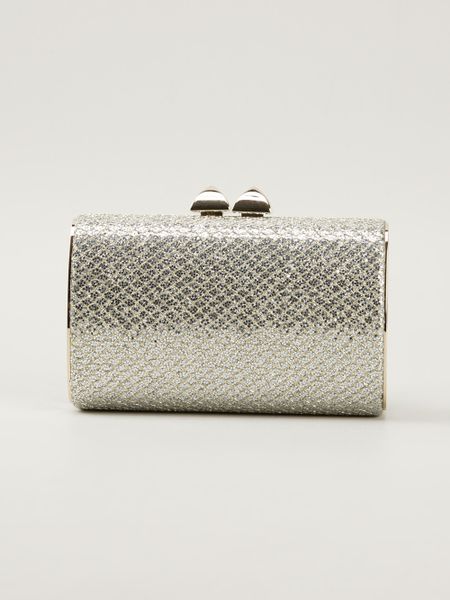 jimmy choo metallic clutch