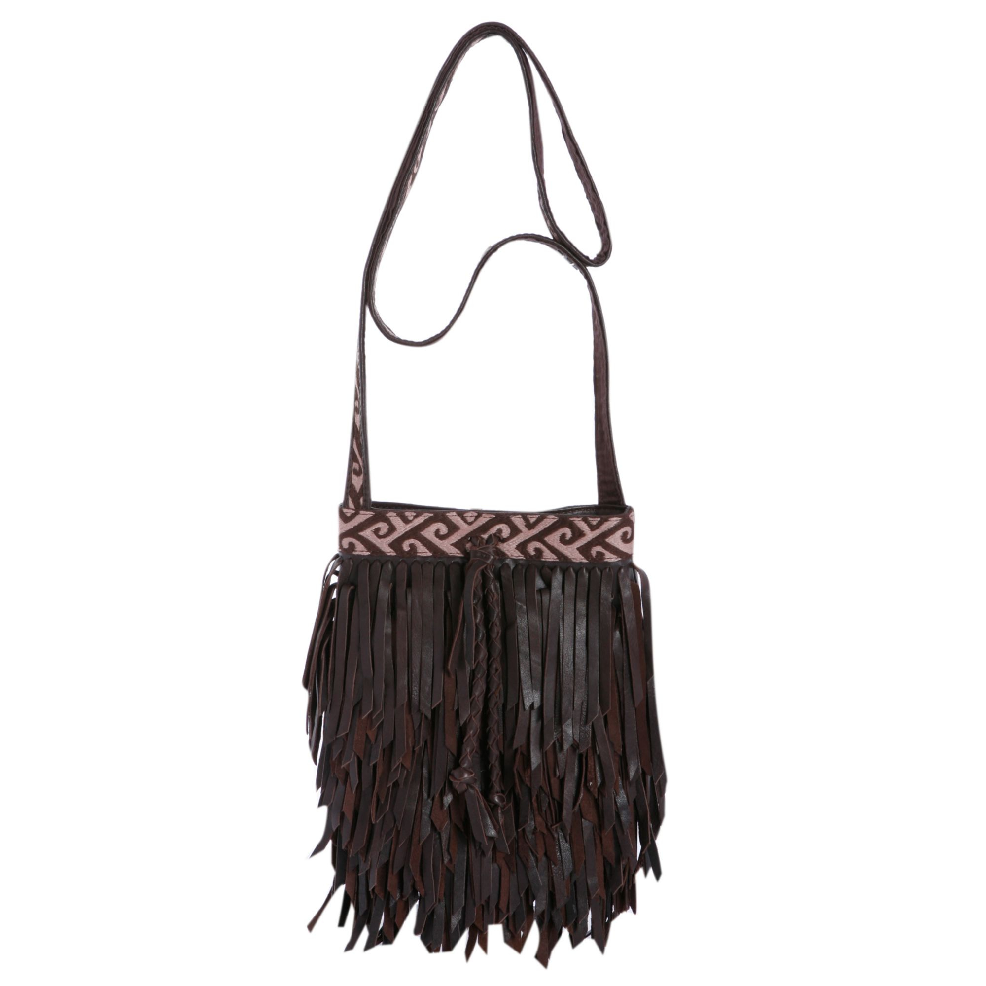 ... Brand Lucky Topanga Canyon Fringe Crossbody Bag in Brown (Dark Brown