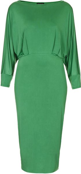 light green slinky open back mini