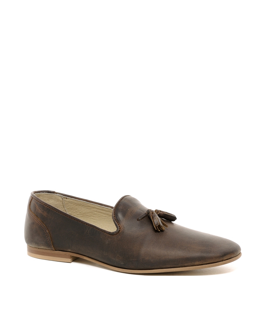 Asos Tassel Loafers In Leather in Brown for Men (brownleather) | Lyst