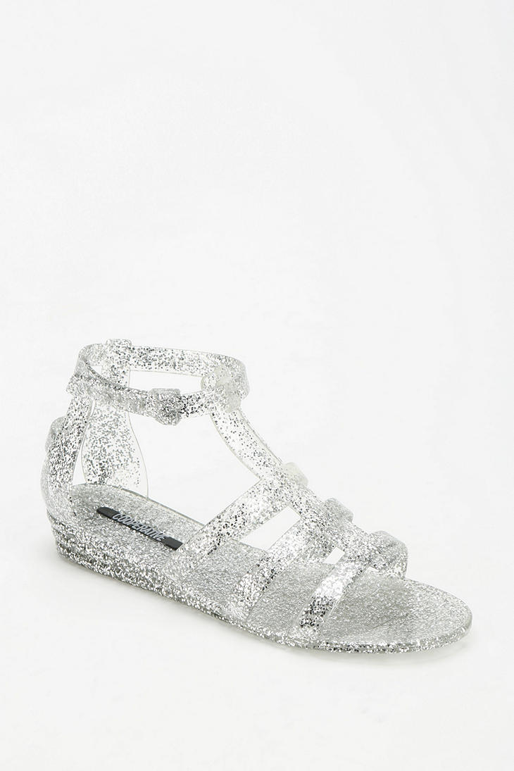 Urban Outfitters Heeled Jelly Sandal in Transparent (CLEAR) | Lyst