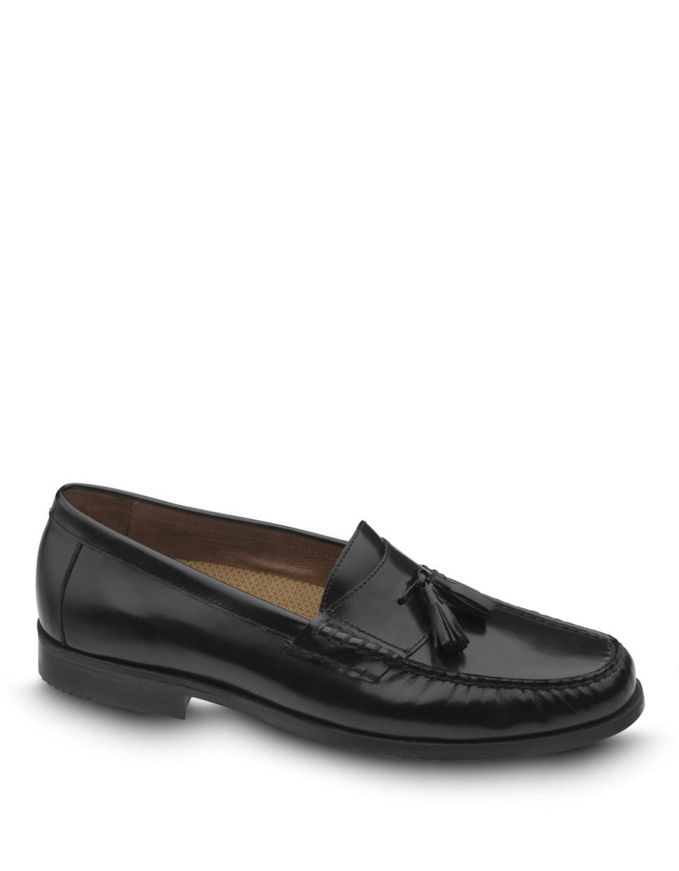 Johnston  Murphy Pannell Tassel Leather Loafers in Black for Men ...