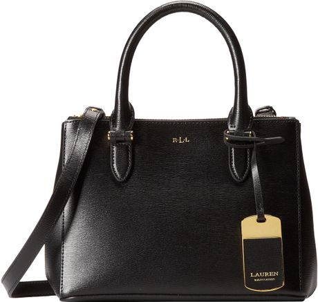 ralph lauren double zip satchel black