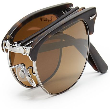 ray ban clubmaster folding polarized