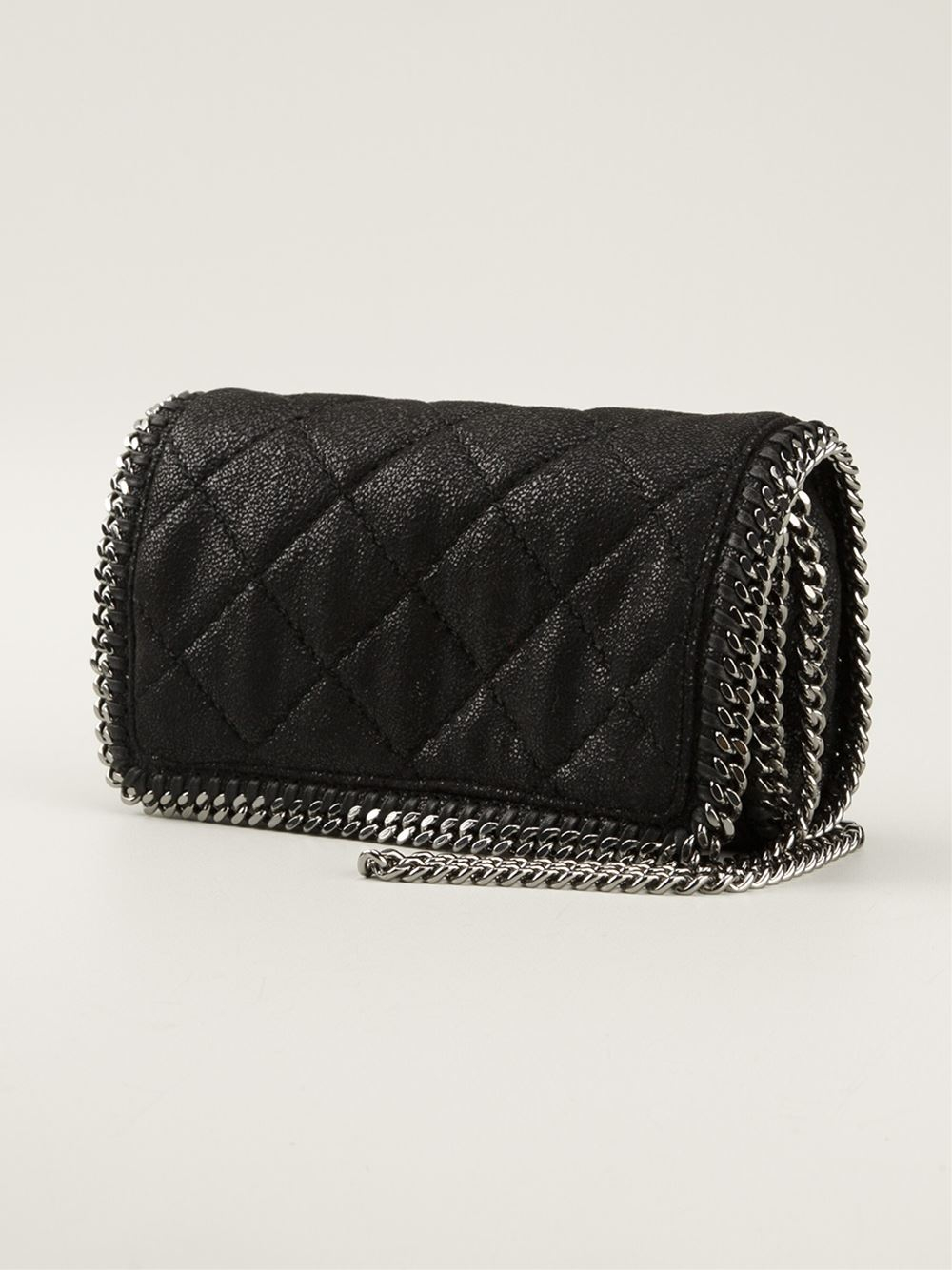 Stella Mccartney Quilted Falabella Cross Body Bag in Black Lyst