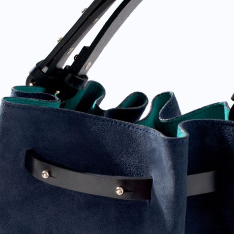 Zara Coloured Leather and Suede Bucket Bag in Blue (Navy blue) - Lyst Zara Coloured Leather and Suede Bucket Bag in Blue (Navy blue) - Lyst