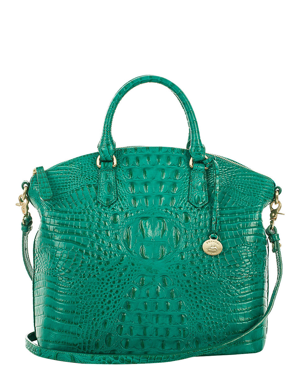 Brahmin Duxbury Leather Large Satchel in Green (LAGOON) Lyst
