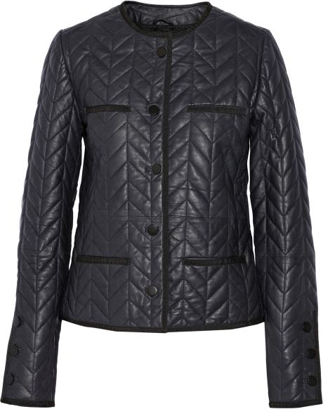 Day Birger Et Mikkelsen Merkez Quilted Leather Jacket in Blue | Lyst