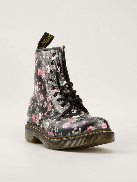 dr martens floral canvas boots