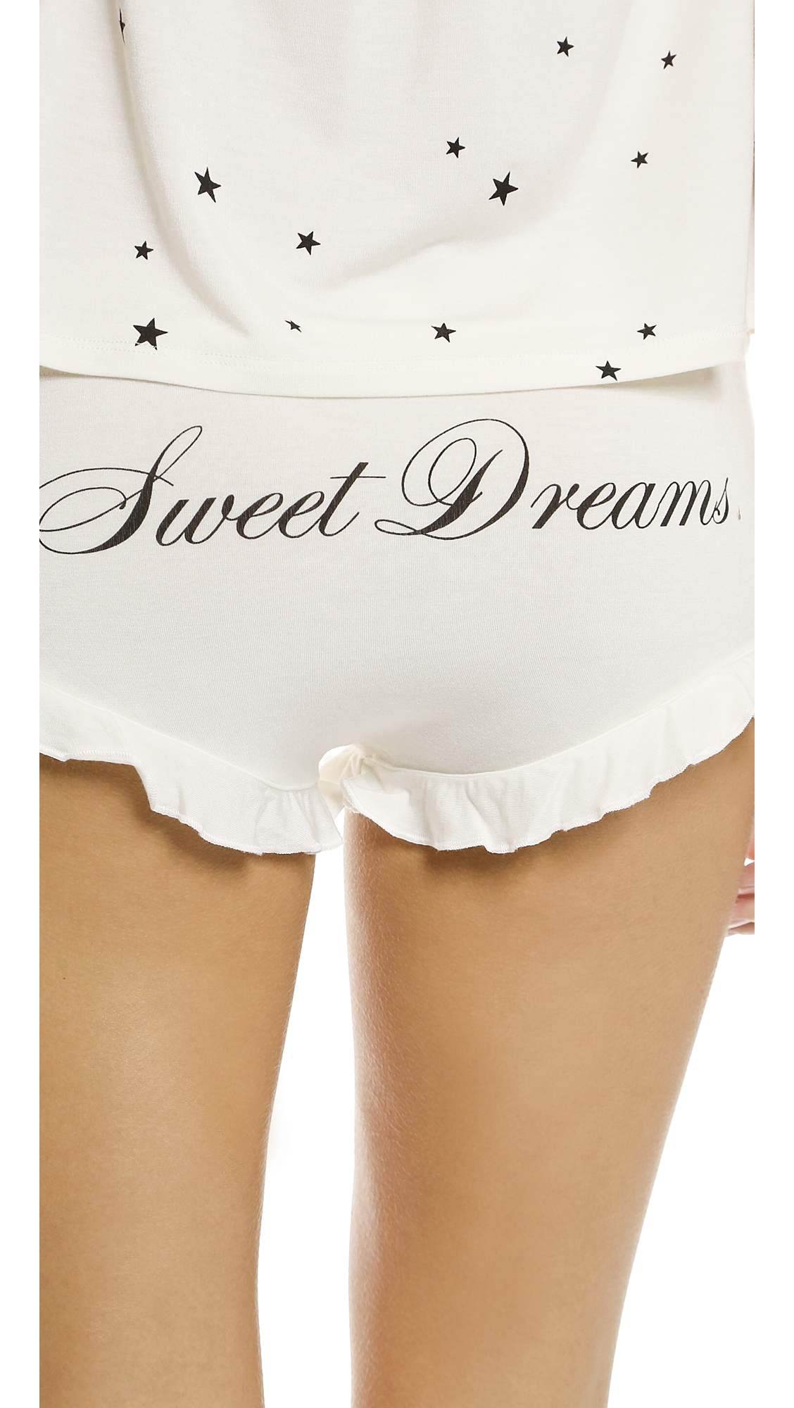 Lyst Wildfox Sweet Dreams Pj Set Vanilla Black In Black