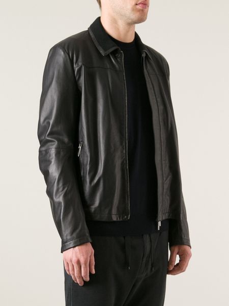LEATHER JACKET EMPORIO leather jacket emporio: