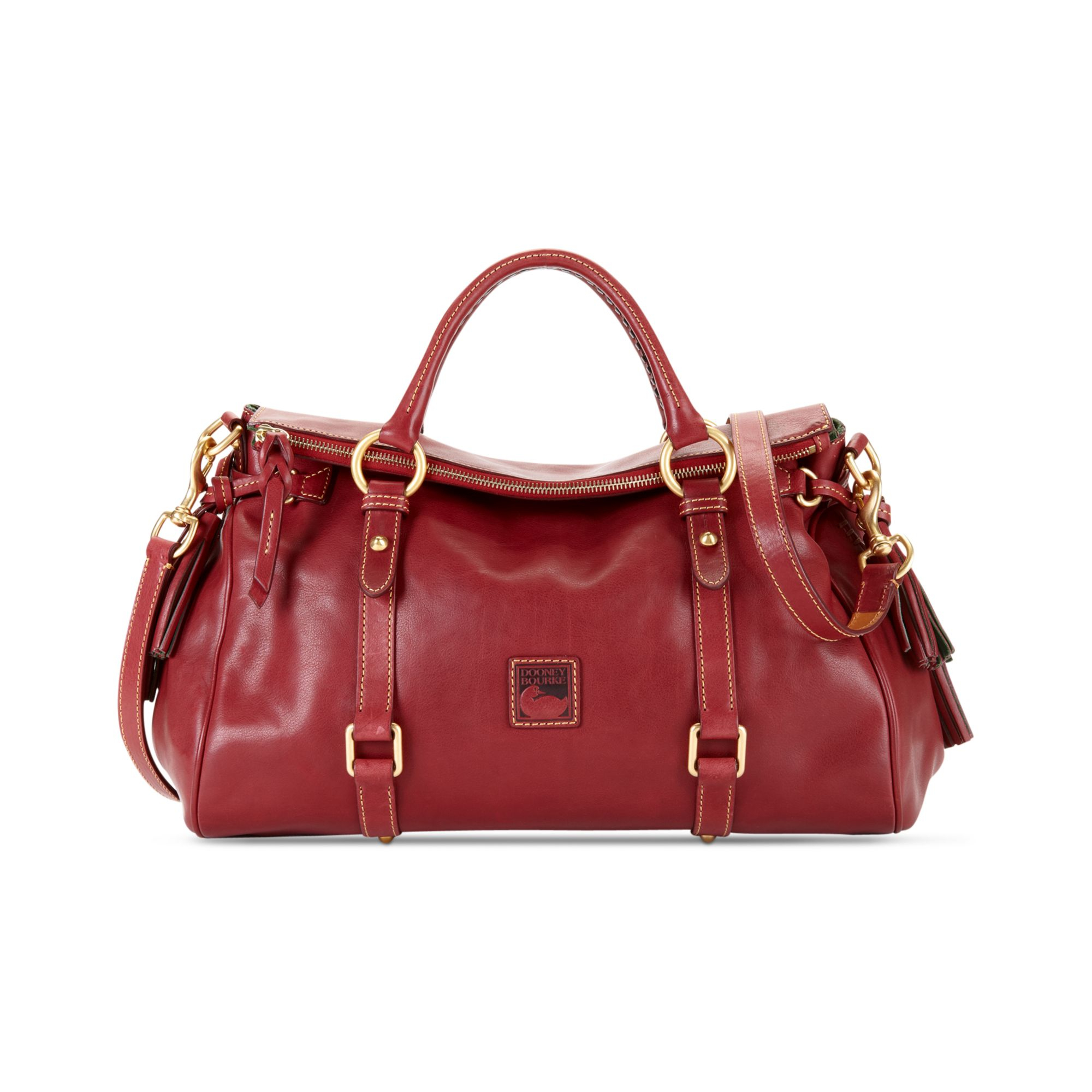 red dooney florentine satchel