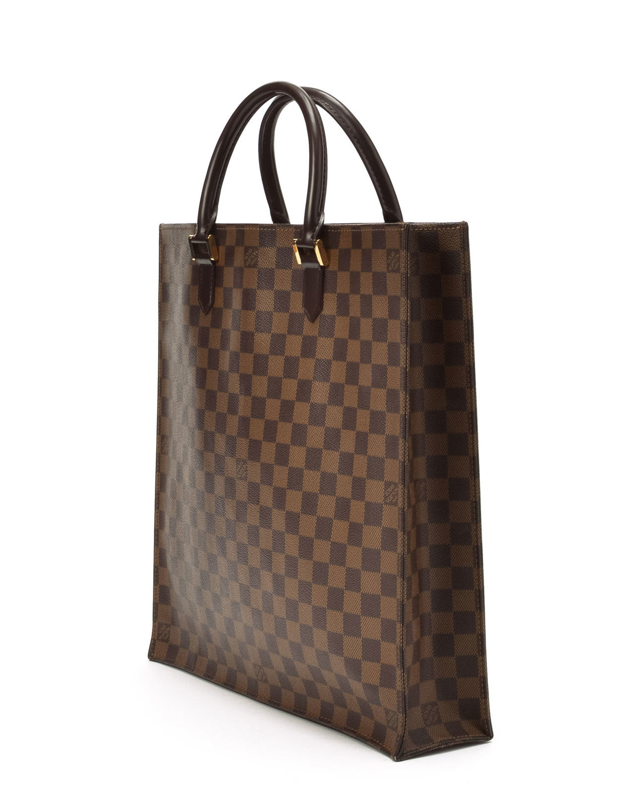 Louis Vuitton Damier Ebene Sac Plat Handbag in Brown (Dark Brown) | Lyst