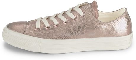 rose gold low top converse