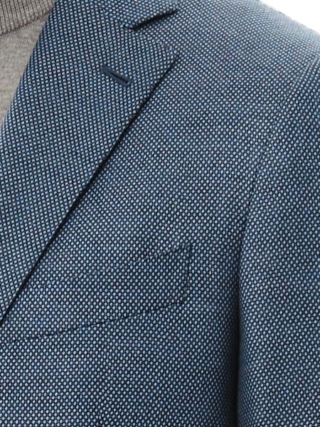 Ermenegildo Zegna Milano Birdseye Weave Blazer In Blue For Men 