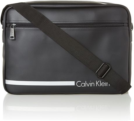 calvin klein black messenger bag